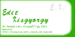 edit kisgyorgy business card